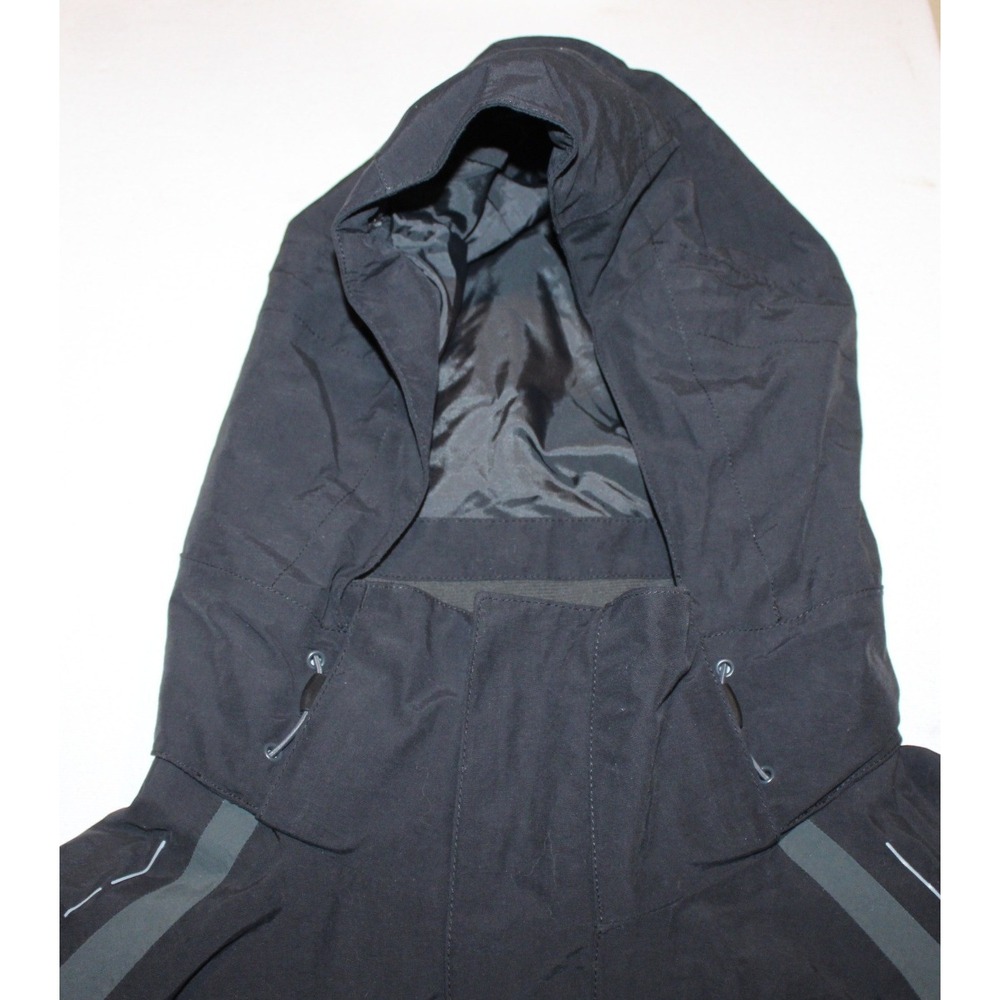 The North Face ski jacket men's Large black grey hooded vented - Picture 3 of 11